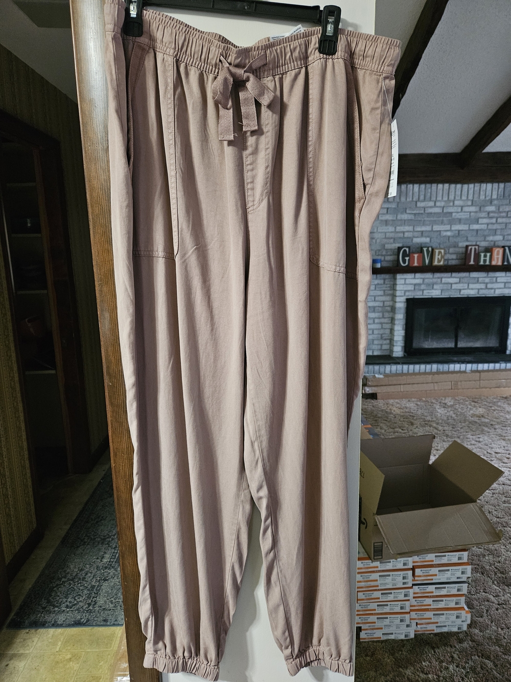 Time and Tru Blush Pink Drawstring Joggers
